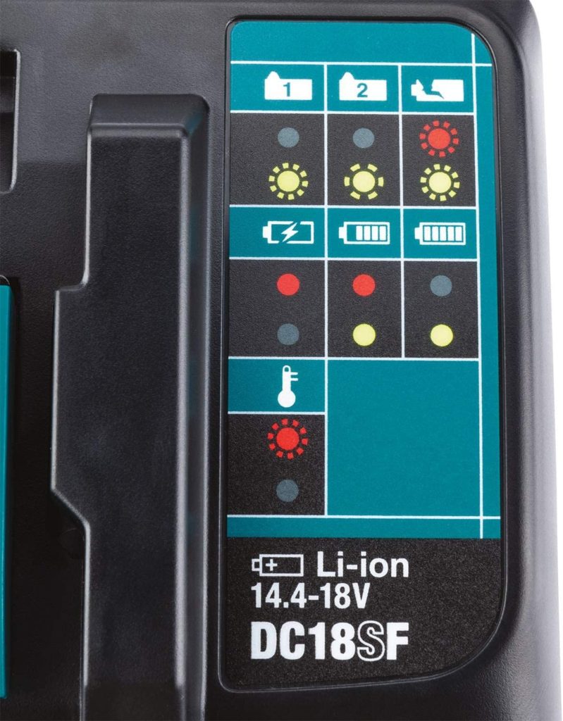 Makita DC18SF - LXT 18 Volt Ersatzakku Ladegerät Anzeige