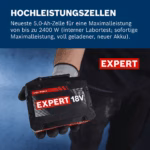 Bosch Expert 18V Akku EXBA18V mit Hochleistungszellen und 2400 W Maximalleistung